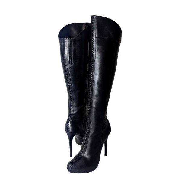 REPORT SIGNATURE Jacqueline Studded Leather Over The Knee Boot Size 7 - Picture 1 of 11